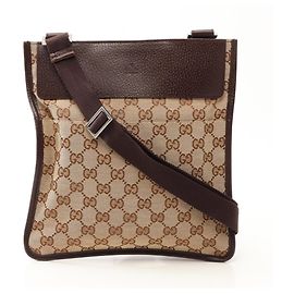 Bolsa Gucci GG Canvas Marrom Bege