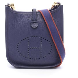 Hermès Bolsa de ombro Hermes Evelyne TPM em Navy Roxo Azul marinho