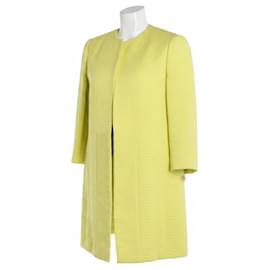 Abrigo Versace de algodón amarillo Amarillo
