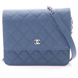 Borsa a Spalla Chanel Matelassé Chain Blu