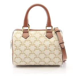 Céline Bolsa 2-Way Celine Triomphe Marrom Cru