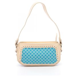 Céline Bolsa de Ombro Celine Macadam Azul Cru