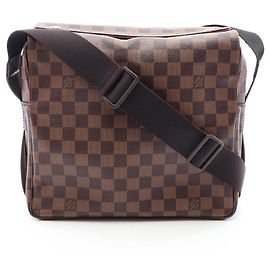 Bolsa de Ombro Louis Vuitton Naviglio Marrom Damier ebene