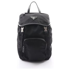 Sac à dos/Sac à main avec logo Triangle Prada Noir