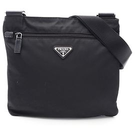 Borsa a Spalla Prada Triangle Plate Nero