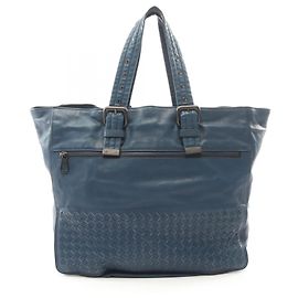 Sac cabas Intrecciato Bottega Veneta Bleu