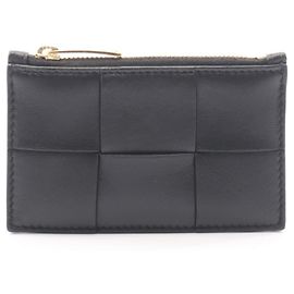 Bottega Veneta Black Leather Coin Purse Black