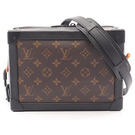 Louis Vuitton Soft Trunk Schultertasche Braun Schwarz