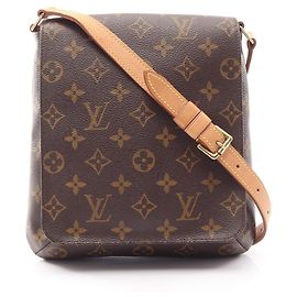 Borsa a tracolla Louis Vuitton Musette Salsa Short Strap Marrone