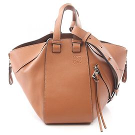 Loewe Hammock Small 2-Way Leather Handbag Brown
