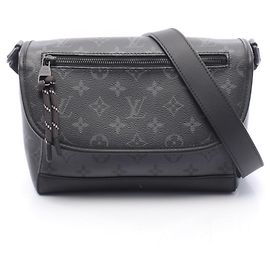 Louis Vuitton Pulse Messenger Shoulder Bag Brown Black