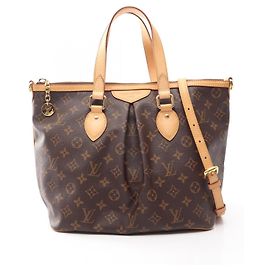 Louis Vuitton Palermo PM Monogram 2-Way Handbag Brown