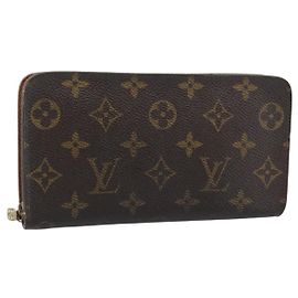 LOUIS VUITTON Monogram Porte Monnaie Zip Long Wallet M61727 LV Auth bs36107 Monogram
