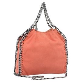 Autre Marque Bolsa Stella MacCartney Falabella Chain Bag polyester 2way Orange 371223 Auth 192068A Prata Laranja