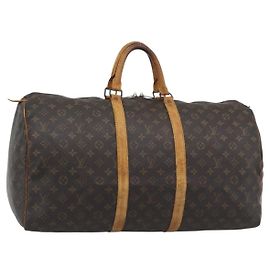 LOUIS VUITTON Monogram Keepall 55 Boston Bag M41424 LV Auth 190609 Monograma