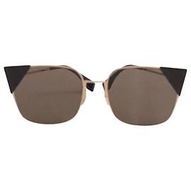 Fendi Óculos de sol dourados Dourado