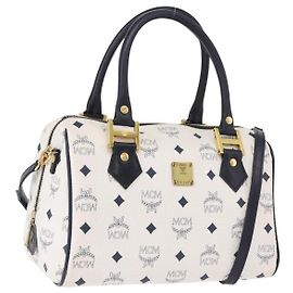 MCM Visetos logogramme Leather Branco