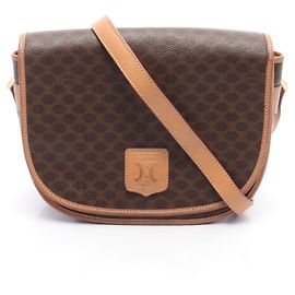Céline Celine Macadam Shoulder Bag/Handbag Brown