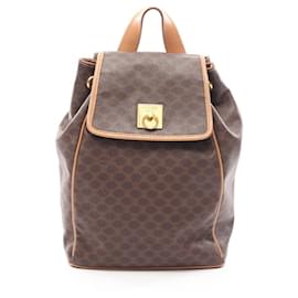 Céline Celine Macadam Drawstring Backpack/Handbag Brown Beige