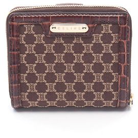 Céline Celine Macadam Bi-fold Wallet Braun