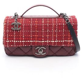 Sac à main Chanel Airline Matelassé Top Handle Rouge Multicolore Bordeaux