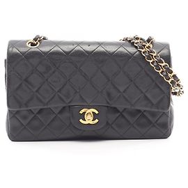 Bolsa de Alça Chanel Matelassé Double Flap Preto