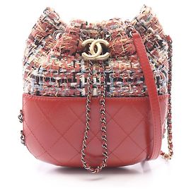 Chanel Gabrielle de Bold Drawstring Shoulder Bag Multiple colors Dark red