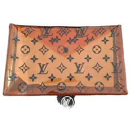 Pochette transparente Louis Vuitton Monogram Marrom Monograma