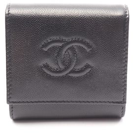 Chanel Coco Mark Bi-fold Wallet in Black Black