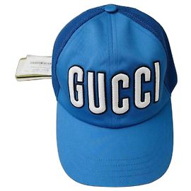 Gorra Gucci de algodón y nailon Azul