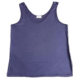 American Vintage Navy Blue Cotton Tank Top Dark blue