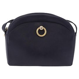 Céline Celine Pelle Vintage Blu navy