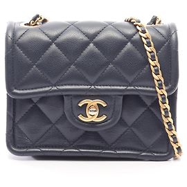 Borsa a Spalla Chanel Matelassé Navy Blu navy