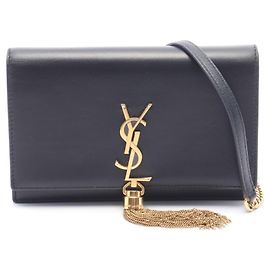 Bolsa de Alça Yves Saint Laurent Kate Tassel Preto