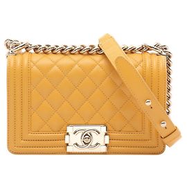 Borsa a Spalla Chanel Boy Small Giallo