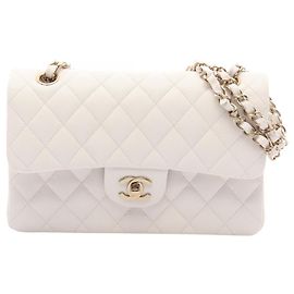 Sac Chanel Matelassé Double Flap Blanc