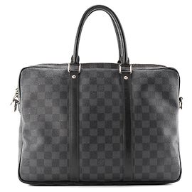 LOUIS VUITTON - Louis Vuitton briefcase in damier graphite canvas Black