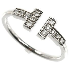 Tiffany & Co. 18K White Gold T Wire Diamond Ring Other