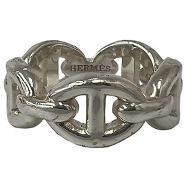 Hermès HERMES Chaine d'Ancre Enchainée PM Anello Argento