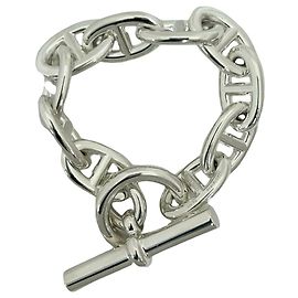 Hermès Pulsera Hermes Chaine d'Ancre TGM Plata