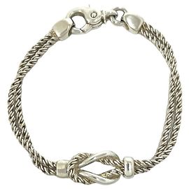 Tiffany & Co Tiffany Double Rope Center Knot Bracelet Silvery