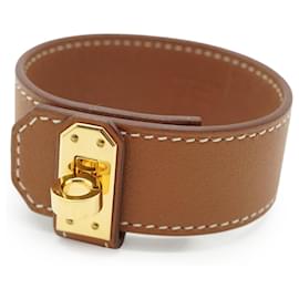 Hermès Hermes Tan Leather Swidt Leather Kelly Twist Bracelet Size M Brown