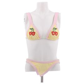 Autre Marque Costume da bagno due pezzi rosa e giallo Giallo