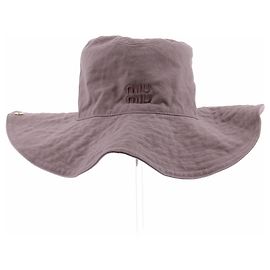 Sombrero Parma Miu Miu Rosa de Algodón Rosa