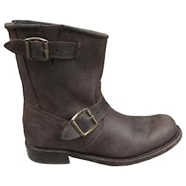 Autre Marque Primeboots Leder Stiefeletten Braun