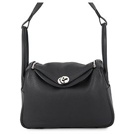 Hermès Borsa Hermes Lindy 26 in pelle Taurillon Clemence nera Nero