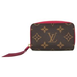 Louis Vuitton Monogram Zippy Kartenetui Braun Fuschia