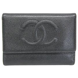 Cartera Chanel Coco Mark para mujer en piel de becerro granulada Negro