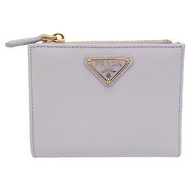 Prada 1ML050 Women's Leather Wallet Purple