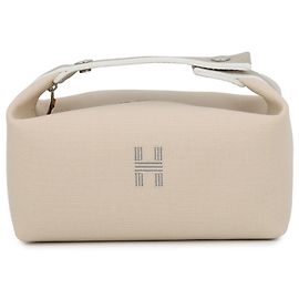 Hermès Pochette Kara Hermes en toile beige Beige